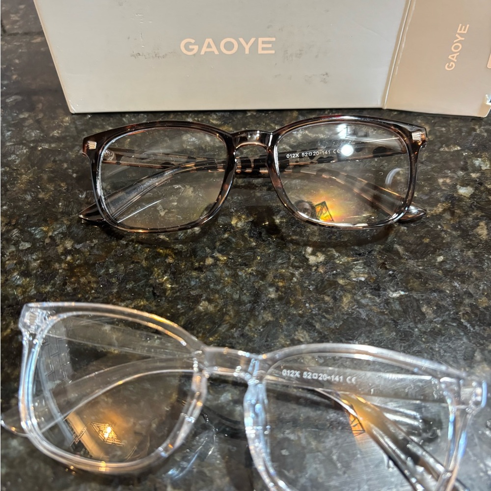 Blue light Eyeglasses Set - Tortoise and Clear